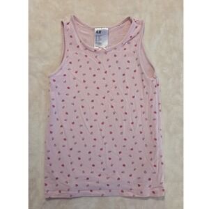 H&M Pink Apple Print Tank Top Girls 6–8Y